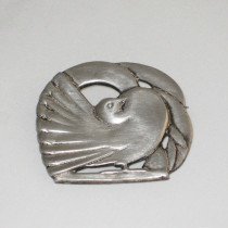 McClelland Barclay "Dove" Brooch, sterling, signed, c. 1930's