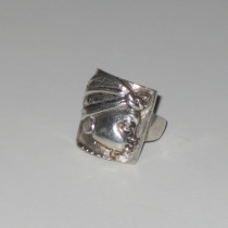 Bela Voros "African Princess" ring, sterling, c. 1920's-30's