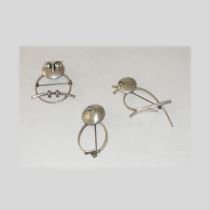 Beau "Tweetie Bird" Brooches, sterling, signed, c. 1950's