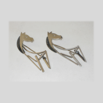 Beau "Cubist Horse" Brooches, sterling, signed, c. 1950's