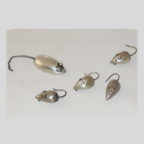 Beau "Five Mice" Brooches, sterling, signed, c. 1950's