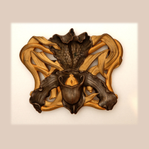 French Art Nouveau "Orchid" Buckle, gilt and patinated copper, marked, c. 1900