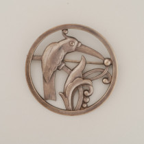 Erik Magnussen "Toucan" Brooch, sterling, signed, c. 1920's
