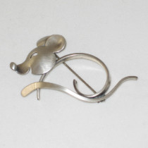 Beau "Mouse" Brooch, sterling, signed, c. 1950's