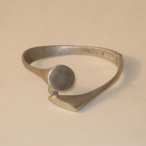 Scandinavian "Bone" Bracelet, sterling with a "Florentine" finish, marked, c. 1960's