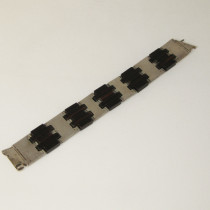 Gucci "Modernist" bracelet, sterling with ebony links, signed, c. 1970's