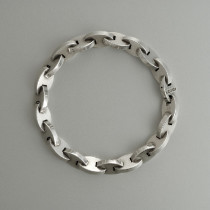Hermes "Oval" link bracelet, sterling, signed, c. 1970's-80's