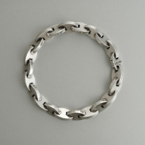 Hermes "Oval" link bracelet, sterling, signed, c. 1970's-80's
