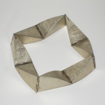 "Hinge" Bracelet, contoured sterling bracelet, signed, c. 1998