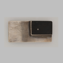 Ed Wiener "Rectangles" Belt Buckle, silver and ebony, signed, c. 1950's