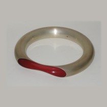 Marc Newson "Red Orgone" Bracelet, sterling and enamel, signed, 1994