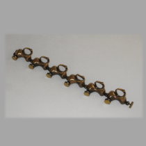 American "Surreal Bone" Link Bracelet, copper, marked, c. 1950's