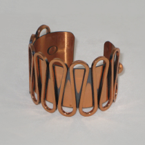 Renoir "Double Loop" Bracelet, copper, signed, c. 1950's