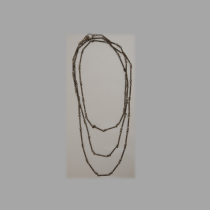 Late 19th Century Russian long "Niello" silver chain link necklace, c. 1890
