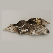 Shiebler "Spider, Leaf and Fly" Brooch, sterling with gilt details, signed, c. 1880's
