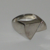 "Triangle" Ring, Sterling, c. 1960's