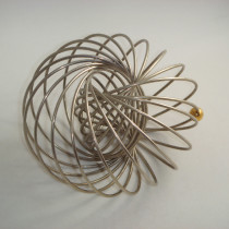 "Gyroscope" Bracelet, sterling with a gold sphere, c. 1990