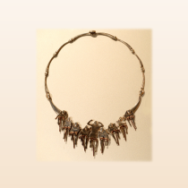 "Tour de France" Necklace, sterling and copper, 1970's