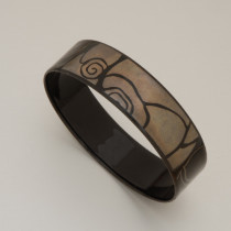 Josef Bock "Secession" enamel bracelet, marked, c. 1920