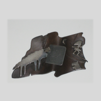 Roberta Williamson "A Letter to Peetie" Brooch, sterling and copper, signed, c. 1980's