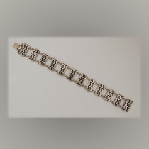 David Andersen "Zig Zag" Bracelet, sterling with enamel, signed, c. 1930's