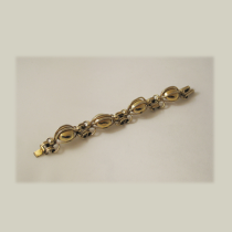 Napier "Caged Ball" Bracelet, gilt sterling, signed, c. 1940's