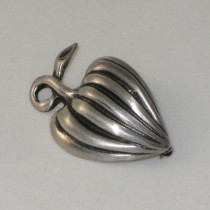 American Art Nouveau "Gourd" Brooch, sterling, marked, c. 1910