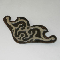 Otto Heintz / Heintz & Co. "Flame" Brooch, sterling on copper, marked, c. 1920