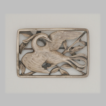 Peer Smed "Swallow" Brooch, hammered sterling with a cut-out design, signed, c. 1920's