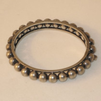 French Art Deco "Ball Bearing" Cuff, Sterling, marked, c. 1930's