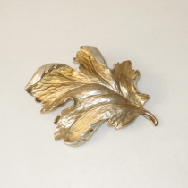 Monet "Maple Leaf" Brooch, gilt sterling, signed, c. 1950's