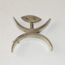 American Studio "Sculpture" Brooch, sterling, marked, c. 1950's