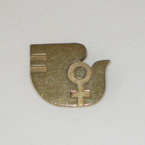 Tiffany & Co. "Women's Rights" Brooch, gilt sterling, signed, c. 1970's