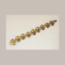 Monet "Ginko Leaves" Bracelet, gilt sterling, signed, c. 1950's
