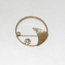 Beau "Boomerang" Brooch, sterling, signed, c. 1950's