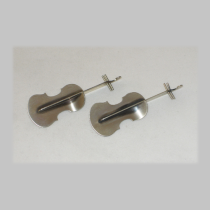 Beau "Cubist Violin" Brooches, sterling, signed, c. 1950's