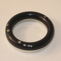 Just Andersen "Dot" Bangle Bracelet, pewter and ebony, signed, c. 1940's - 50's