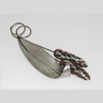 Francisco Rebajes "Wheat" Brooch, sterling and copper, signed, c. 1940's