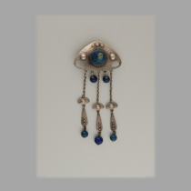 Theodor Fahrner Brooch, Sterling with Lapis Lazuli, signed, c. 1905