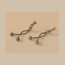 Niels Erik From, Denmark, "Jacks" Earrings, sterling, signed, c. 1960's