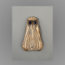 Peter Behrens Buckle / Waist Clasp, Silver with Lapis Lazuli, marked, c. 1905