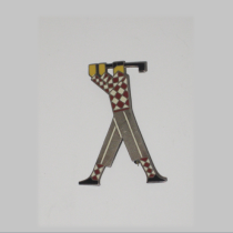 Art Deco "Golfer" Brooch, Sterling and Enamel, marked, c. 1920's - 30's