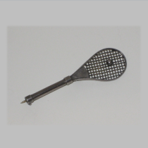 Art Deco "Tennis Racket" Brooch, Sterling, marked, c. 1920's