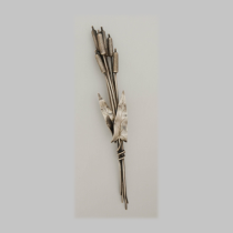Shiebler "Cattails" Brooch, sterling, signed, c. 1880's