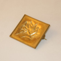 Austrian Art Deco "Figural" brooch, gilt silver, marked, c. 1920