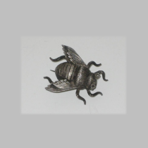 American Aesthetic Movement "Bumble Bee" brooch, sterling with bright cut details, marked, c. 1895