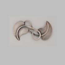 Paul Lobel "Curled Leaves" Brooch, sterling, signed, c. 1940's