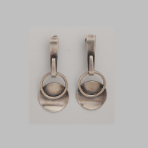 Paul Lobel "Circle" Earrings, sterling, signed, c. 1940's