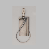 Paul Lobel "Loop" Pendant, sterling, signed, c. 1940's