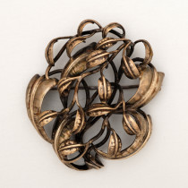 Austrian silver "Leaf" brooch, marked, c. 1920